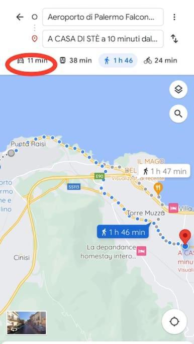 A Casa Di Ste - Vicino Aeroporto Falcone Borsellino 카리니 외부 사진